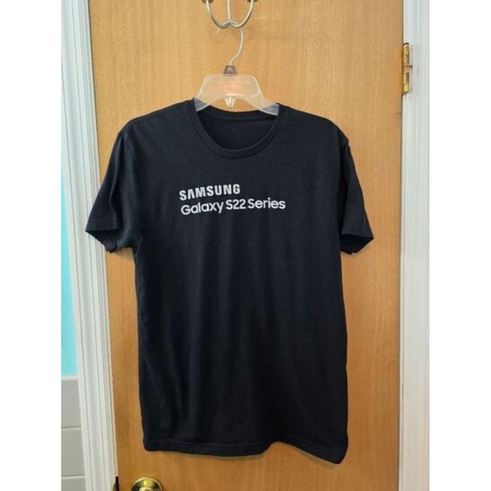 Samsung Black T-Shirt with White Galaxy S22 Series Logo